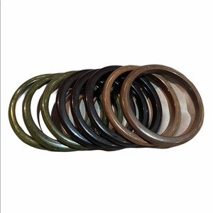 8 Vintage Bangle Bracelets